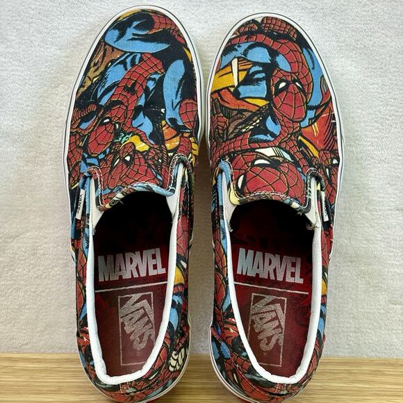 Vans x Marvel Comics Spiderman Slip-On Shoes Mens Size 10.5 - Picture 11 of 16